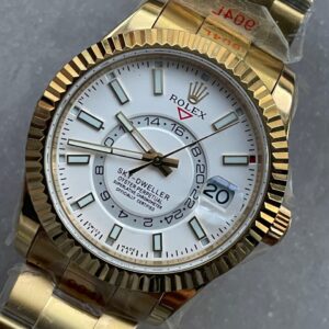 Noob FACTORY 1:1 Rolex Skydweller SS/YG Best Edition White Dial A23J