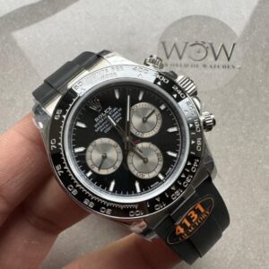 QF Factory 1:1 Rolex Daytona 126500 Best Edition 904L Steel Black Dial SA4131