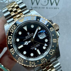 EWF Factory 1:1 Rolex GMT-Master II 126713GRNR 904L YG/SS Black Dial Dots VR3285