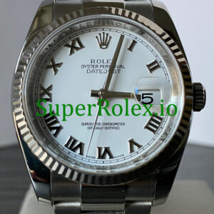 Rolex Datejust 36 Steel White Roman Dial Ref.116234