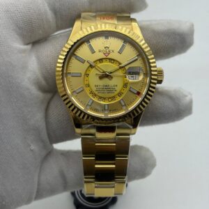 Noob FACTORY 1:1 Rolex Sky-Dweller 326934 SS Best Edition Gold Dial A23J  ?330.00