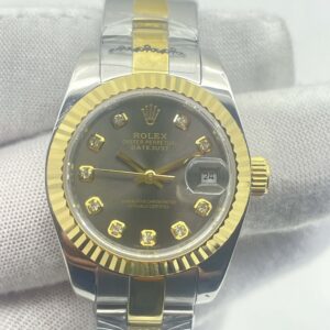Rolex Lady-Datejust 26 Yellow Gold and Steel Diamond Dial Ref.179173