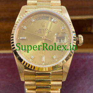 Rolex Dial Day-Date 36MM Yellow Gold Diamond Ref.18238
