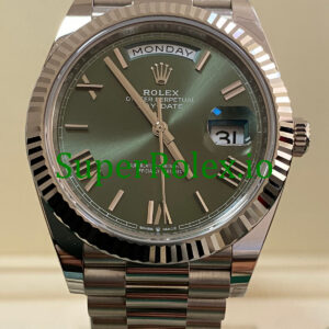 Rolex Day-Date 40MM Ref.228239 - Olive Green Bevelled Roman Dial