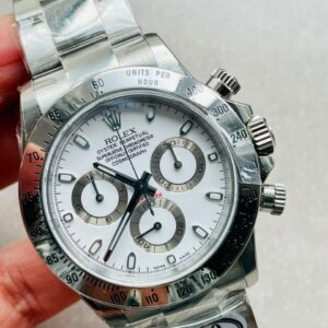 Rolex Daytona 116500 DAYTONA 1:1 Best Edition CF 904L SS Case and Bracelet White Dial Silver bezel SA4130