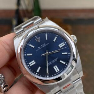 EW FACTORY 1:1 Rolex OYSTER PERPETUAL BRIGHT BLUE dial 41MM Asian A3230
