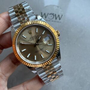 VSF Factory 1:1 Rolex Datejust 41mm 126333 904L YG/SS Fluted Bezel Gold Dial on VS3235