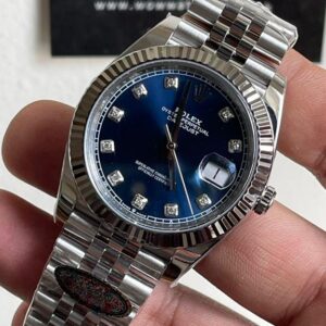 Clean Factory Rolex Datejust 41mm 126334 904L SS Fluted Bezel Blue Dial VR3235