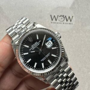 VSF Factory Rolex Datejust 36 904L SS Fluted Bezel Black Dial VS3235