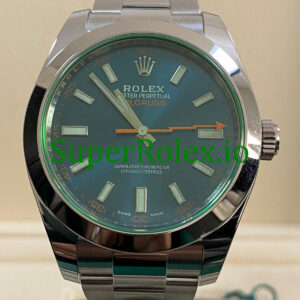 Rolex Milgauss 40mm Blue Dial Ref.116400GV - Green Crystal