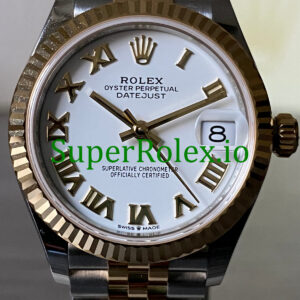 Rolex Datejust 31 Steel and Yellow Gold White Roman Dial Ref.278273