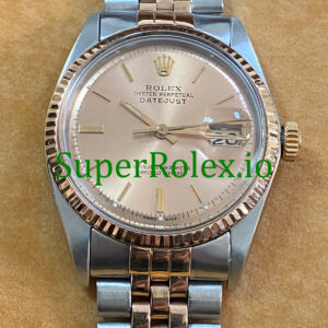 Rolex Datejust 36 Steel and Everose Gold Rose Index Dial Ref.1601