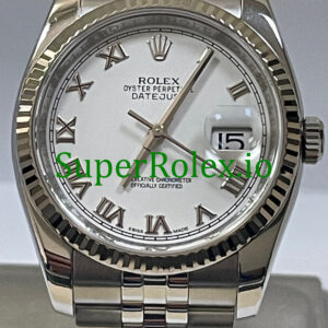 Rolex Datejust 31 Steel White Gold White Roman Dial Ref.178274
