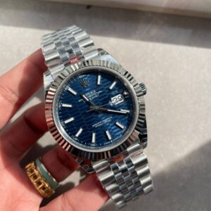 VSF Factory 1:1 Rolex DateJust 41  SS Best Edition 904L Steel Blue Textured Dial