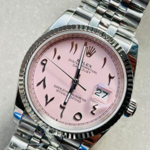 DIWF Factory 1:1 Rolex DateJust 36 126234 Best Edition 904L Steel Tiffany Pink Dial Arabic Marker SA3235