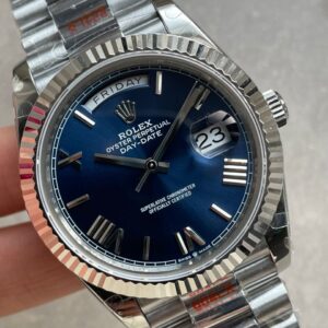 GMF Factory 1:1 Rolex DayDate 40mm 228239 Gain Weight SS/tungsten Blue Dial Roman Markers A3255