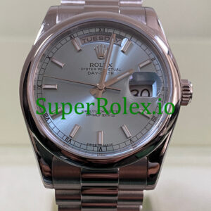 Rolex Platinum Day-Date 36MM Ice Blue Index Dial Ref.118206