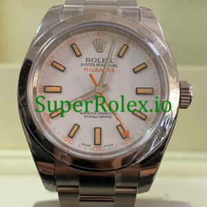 Rolex Milgauss Ref.116400 - M serial - White Dial u0026 Orange Accents