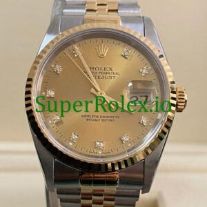 Rolex Datejust 36 Steel and Yellow Gold Diamond Dial Ref.16233