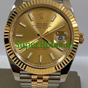 Rolex Datejust 41 Yellow Gold Champagne Index Dial  Ref.126333