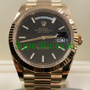 Rolex Day-Date 40MM Yellow Gold Ref.228238 Black Motif Dial