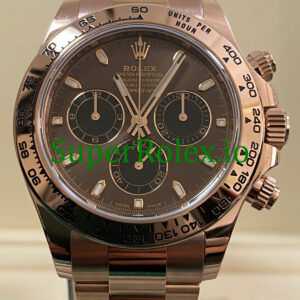 Rolex Cosmograph Daytona 40 Everose Gold Chocolate Index Dial  Ref.116505