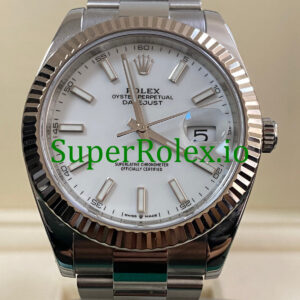 Rolex Datejust 41 Steel and White Gold Rolesor White Index Dial Ref.126334