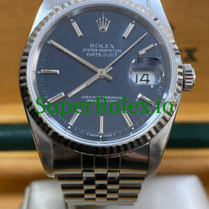 Rolex Datejust 36 Steel Blue Index Dial Ref.16234