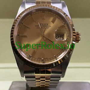Rolex Datejust 36 Steel and Yellow Gold Champagne Index Dial Ref.16233