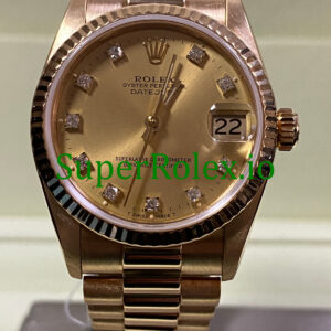 Rolex Datejust 31 Yellow Gold Diamond Dial Ref.68278
