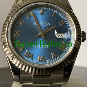 Rolex Datejust II 41 Steel Blue Roman Dial Ref.116334
