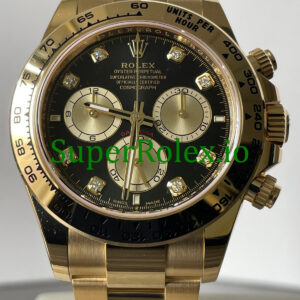 Rolex Cosmograph Daytona 40 Yellow Gold Black Diamond Dial Ref.126508
