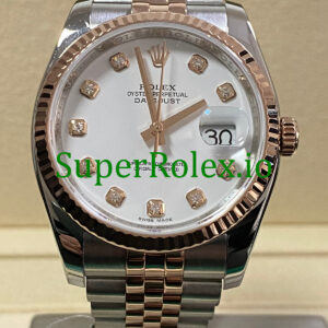 Rolex Datejust 36 Everose Gold White Diamond Dial Ref.116231