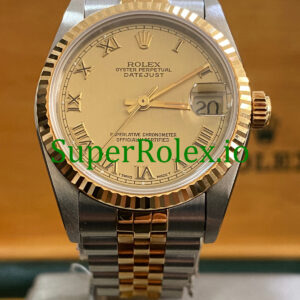 Rolex Datejust 31 Yellow Gold Champagne Roman Dial Ref.68273
